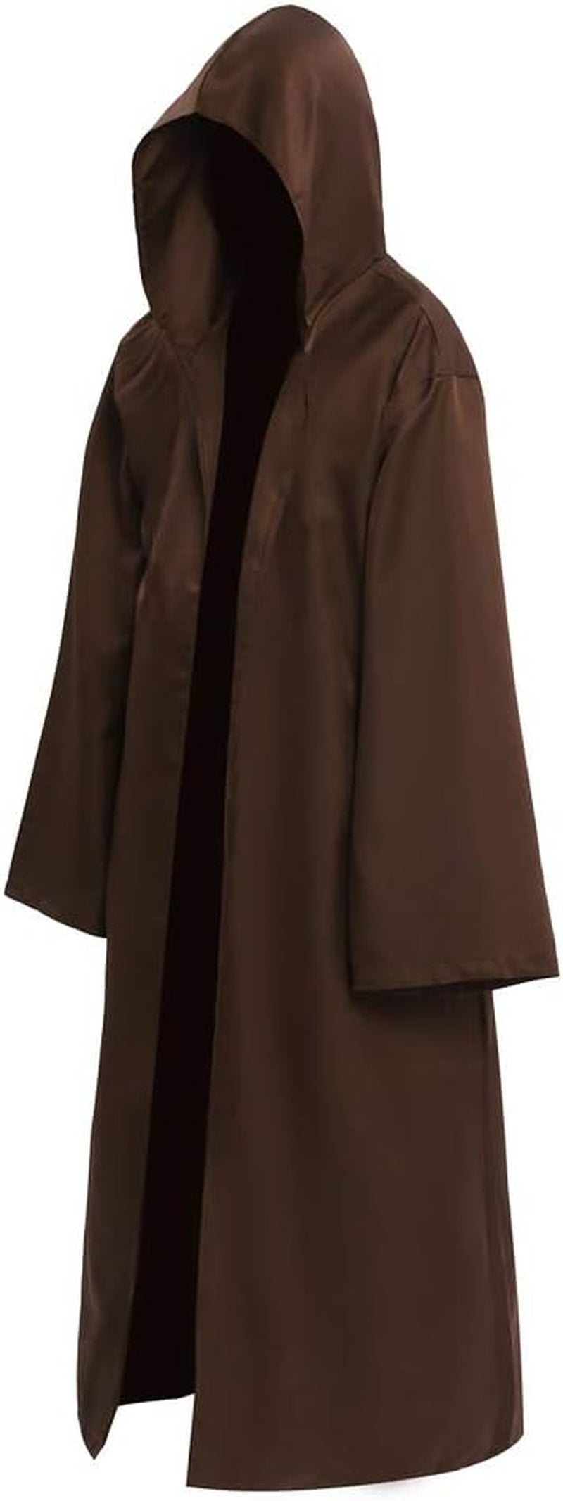 EONPOW Wizard Tunic Hooded Robe Halloween Cloak Cosplay Costumes  EONPOW Brown Small 