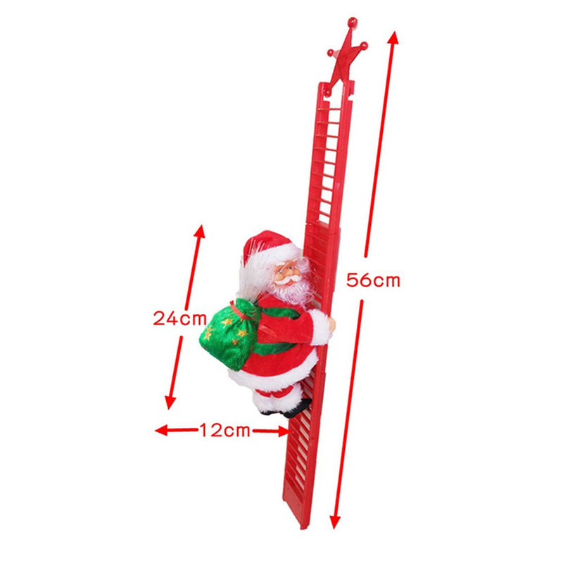 Electric Climbing Ladder Santa Claus Christmas Xmas Music Figurine Party Decor Home & Garden > Decor > Seasonal & Holiday Decorations& Garden > Decor > Seasonal & Holiday Decorations Actoyo   