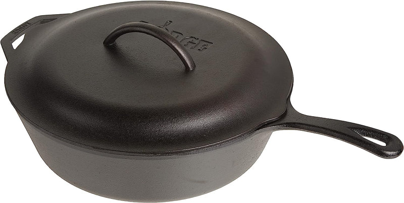 Lodge LCC3 Cast Iron Combo Cooker, Pre-Seasoned, 3.2-Quart Sporting Goods > Outdoor Recreation > Fishing > Fishing Rods Lodge  with Lid Cast Deep Skillet 5 Quart