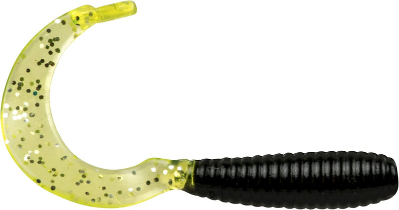 Bobby Garland Hyper Grub Curly-Tail Swim-Bait Crappie Fishing Lure, 2 Inches, Pack of 18 Sporting Goods > Outdoor Recreation > Fishing > Fishing Tackle > Fishing Baits & Lures Pradco Outdoor Brands Black Chartreuse Silver  