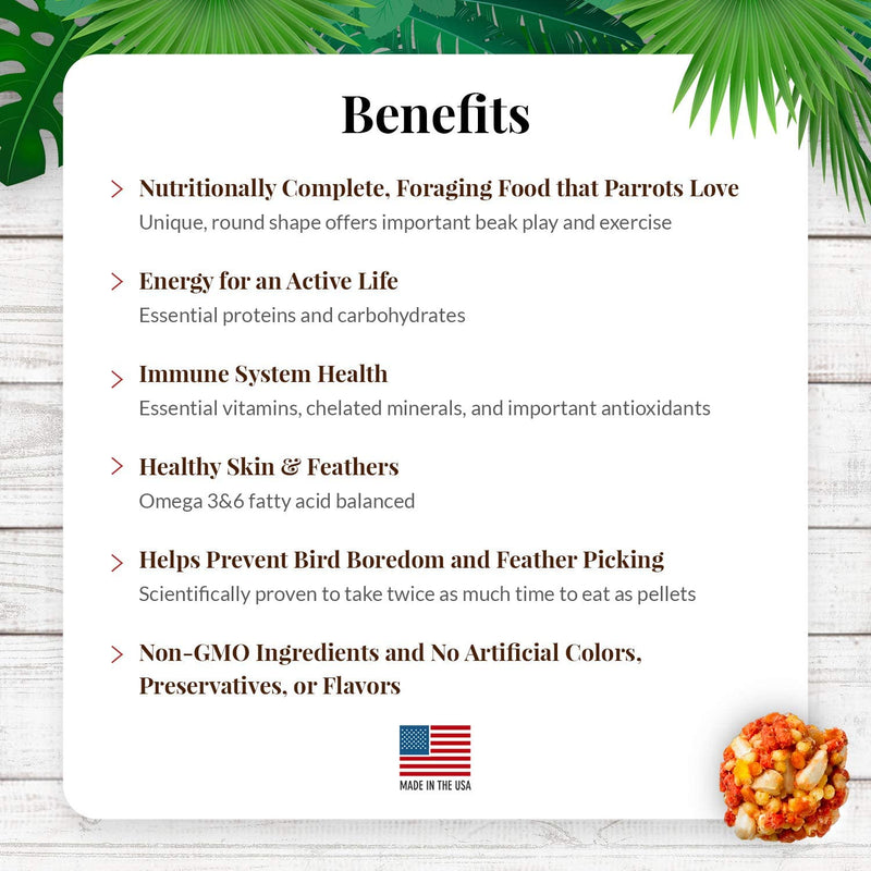 Lafeber Tropical Fruit Nutri-Berries Pet Bird Food, Made with Non-Gmo and Human-Grade Ingredients, for Parrots, 20 Lb Animals & Pet Supplies > Pet Supplies > Bird Supplies > Bird Food Lafeber Company   