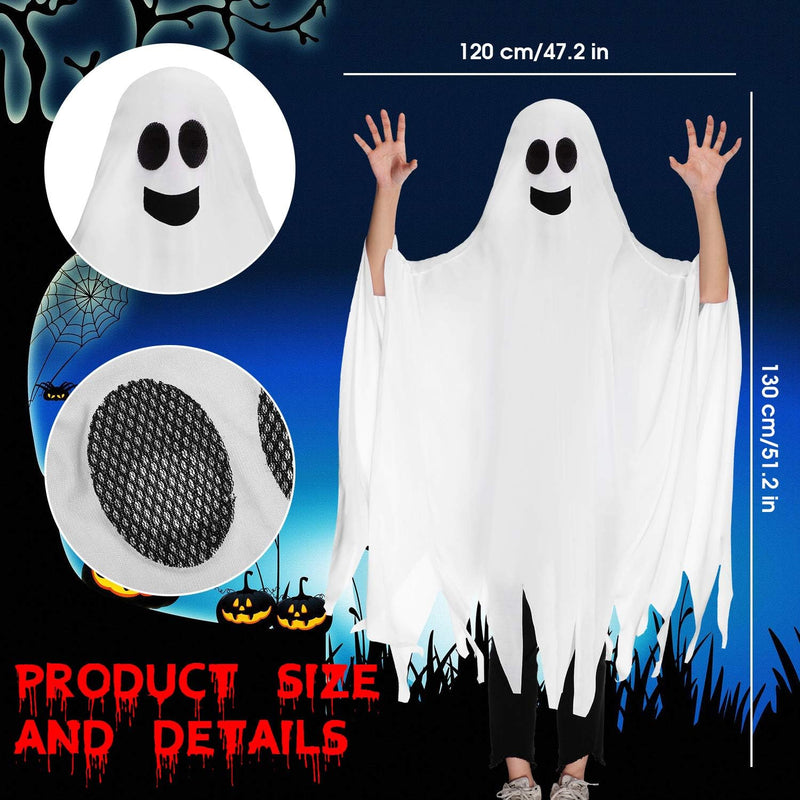 Geyoga Ghost Halloween Costume Tattered Gown Cosplay Role Play Supply for Child over 8 Years Old, 4.27 X 3.94 Feet  Geyoga   
