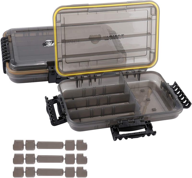 RUNCL Fishing Tackle Box, Waterproof Floating Airtight Stowaway, 3600/3700 Tray with Adjustable Dividers, Sun Protection, Thicker Frame, Fishing Storage Lure Box for Freshwater Saltwater, 2PCS Sporting Goods > Outdoor Recreation > Fishing > Fishing Tackle RUNCL 2PCS 3600  