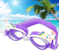 Kids Swim Goggles, Swimming Goggles for Boys Girls Kid Toddlers Age 2-14, Fun Cute Heart Eyewear Glasses for Children Youth Sporting Goods > Outdoor Recreation > Boating & Water Sports > Swimming > Swim Goggles & Masks lbseshui White Unicorn  