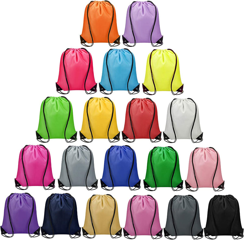 Vorspack Drawstring Backpack 100 Pieces for Party Gym Sport Trip Home & Garden > Household Supplies > Storage & Organization Vorspack 01-multicolor  