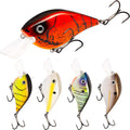 Basskiller Crankbaits Fishing Lures，Square Bill Crankbait，Bass Fishing Lure，Floating Erratic Action Muskie Fishing Lures，3D Eyes Fishing Gear Trout Lure for Shallow Water，Freshwater，Saltwater Sporting Goods > Outdoor Recreation > Fishing > Fishing Tackle > Fishing Baits & Lures basskiller Yellow  