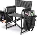 ONIVA - a Picnic Time Brand - Fusion Camping Chair with Side Table and Soft Cooler - Beach Chair Sporting Goods > Outdoor Recreation > Fishing > Fishing Rods Picnic Time Gray/Black  