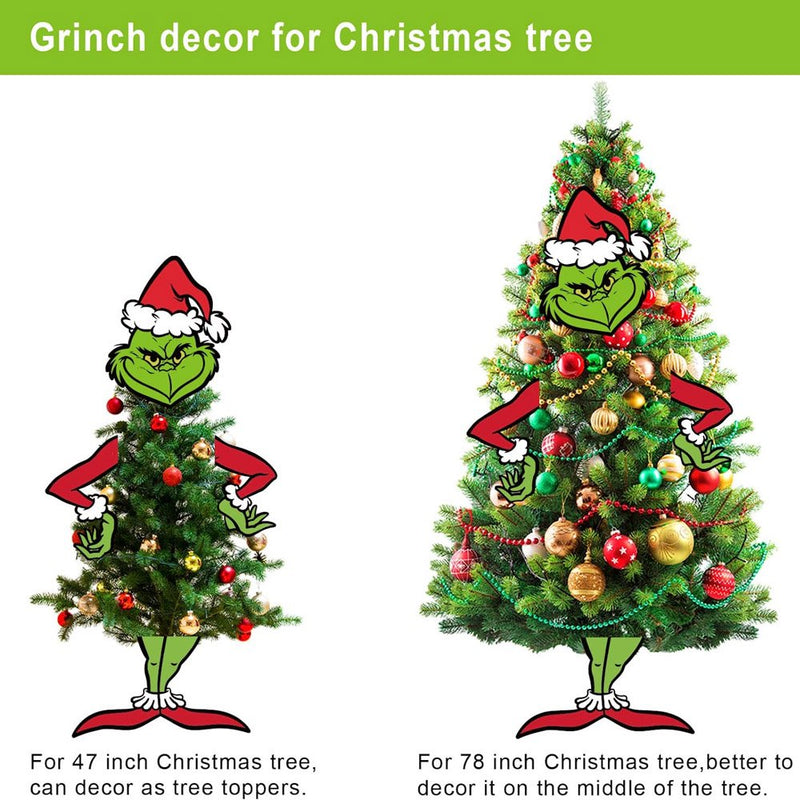 Christmas Decorations,Grinch Christmas Tree,Christmas Tree Topper ,Christmas Decorations Grinch Themed Party Supplies  KCYSTA   