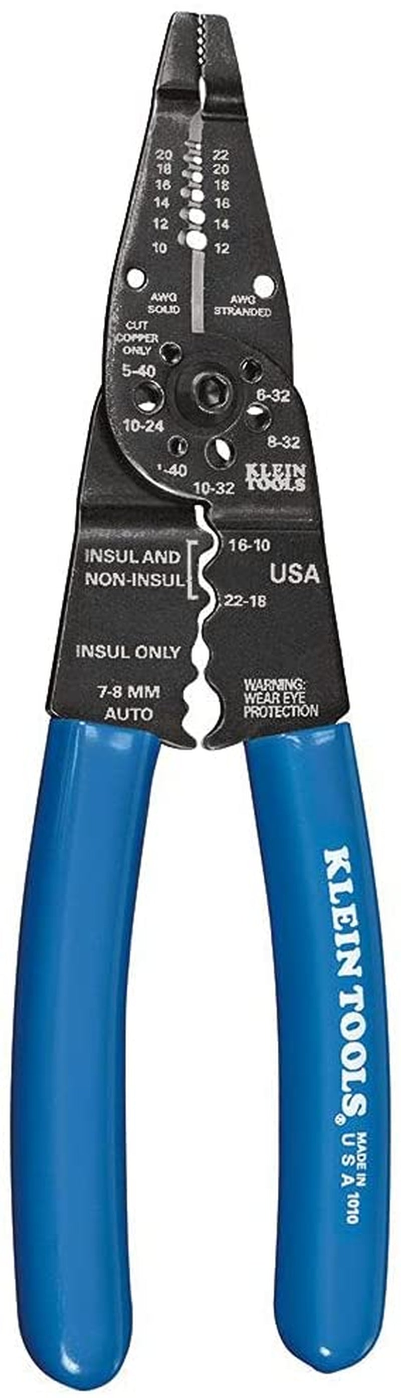 Klein Tools 1010 Multi Tool Long Nose Wire Cutter, Wire Crimper, Stripper and Bolt Cutter Multi-Purpose Electrician Tool, 8-Inch Long Sporting Goods > Outdoor Recreation > Fishing > Fishing Rods Klein Tools   