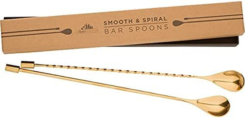A Bar above Bar Spoon Set – Drink Mixing Spoons for Mixing Glass or Shaker – Stainless Steel Cocktail Stirrer Set – Heavyweight Drink Stirrers – Professional-Quality Mixing Spoon Set (12”, Set of 2) Sporting Goods > Outdoor Recreation > Fishing > Fishing Rods A Bar Above Gold Combo 