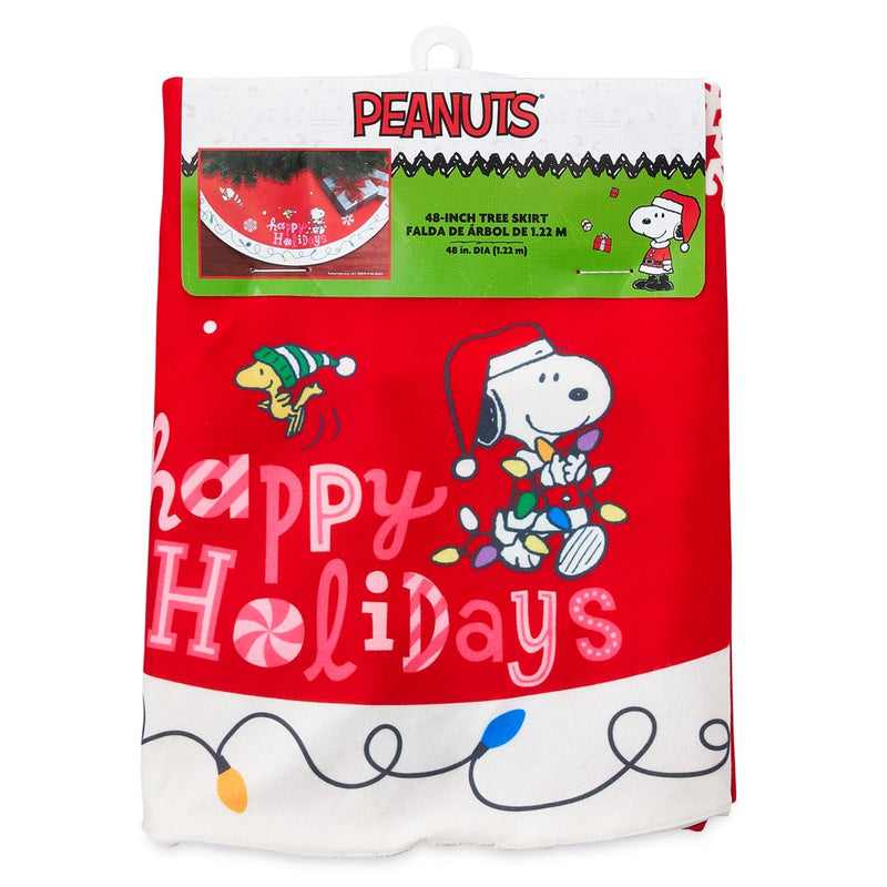 Peanuts 48 Inch Snoopy and Friends Tree Skirt, Decoration Home & Garden > Decor > Seasonal & Holiday Decorations > Christmas Tree Skirts Dandee International   