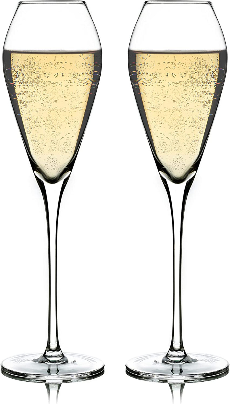 Greenline Goods Champagne Flutes Glasses - 5.75 Oz Wine and Mimosa Glassware Set - Stemmed Drinkware for Weddings or Modern Bar Home & Garden > Kitchen & Dining > Tableware > Drinkware Greenline Goods 2 Count (Pack of 1)  