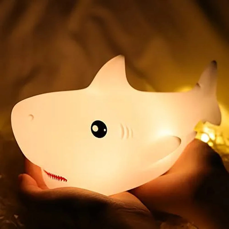 Zklili Cute Shark Night Light, Shark Lights for Boys Girls Christmas Gifts Nightlight Kids Teens Room Decor, Silicone Animal Night Lamp