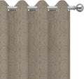 Purefit Jacquard Blackout Curtains for Bedroom & Living Room, Cold/Heat/Sun Blocking Noise Reduction Thermal Insulated Lined Window Drapes, Wine, 52 X 63 Inch Long, Set of 2 Grommet Curtain Panels Home & Garden > Decor > Window Treatments > Curtains & Drapes PureFit Camel 52x63 IN 