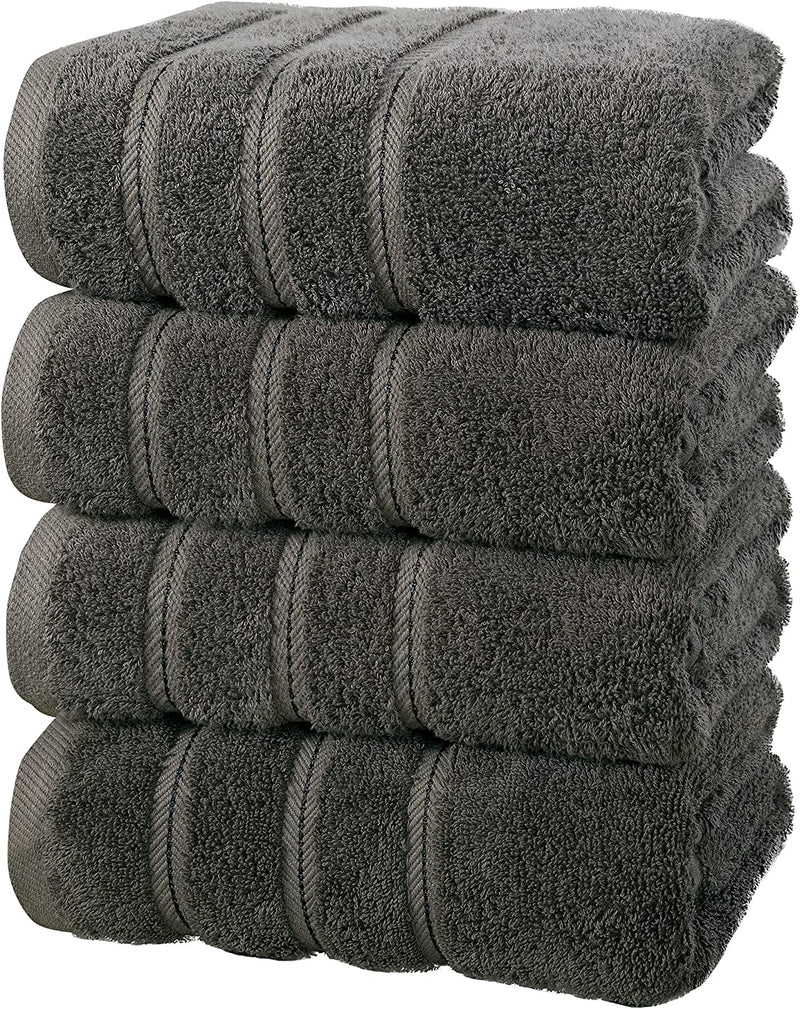 Comfort Realm Ultra Soft Towel Set, Combed Cotton 600 GSM 100 Percent Cotton (White, 1 Bath Sheet) Home & Garden > Linens & Bedding > Towels Comfort Realm Grey 4 Bath Towel 