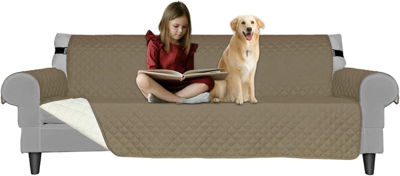 SPECILITE Oversized Couch Cover, XL 78" Seat Width, Stain Resistant Large Sofa Slipcover Reversible Quilted Washable Furniture Protector for Pets Dogs Cats Kids Children - Dark Blue,1 Piece Home & Garden > Decor > Chair & Sofa Cushions SPECILITE Brown 78" 