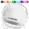 Cybgene Silicone Swim Cap, Unisex Swimming Cap for Women and Men, Comfortable Bathing Cap Ideal for Short Medium Long Hair Sporting Goods > Outdoor Recreation > Boating & Water Sports > Swimming > Swim Caps CybGene Pure White Small (Suggest≤10 years) 