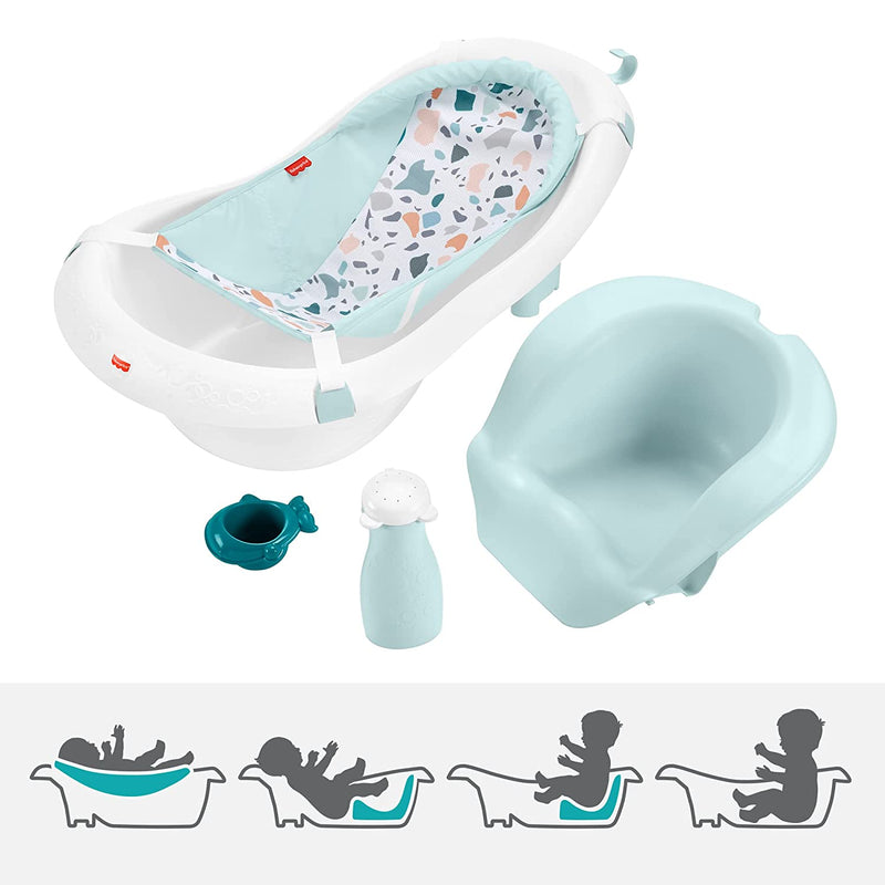Fisher-Price 4-In-1 Sling 'N Seat Tub – Pacific Pebble, Convertible Baby to Toddler Bath Tub with Support and Seat Sporting Goods > Outdoor Recreation > Fishing > Fishing Rods Fisher-Price Pacific Pebble  