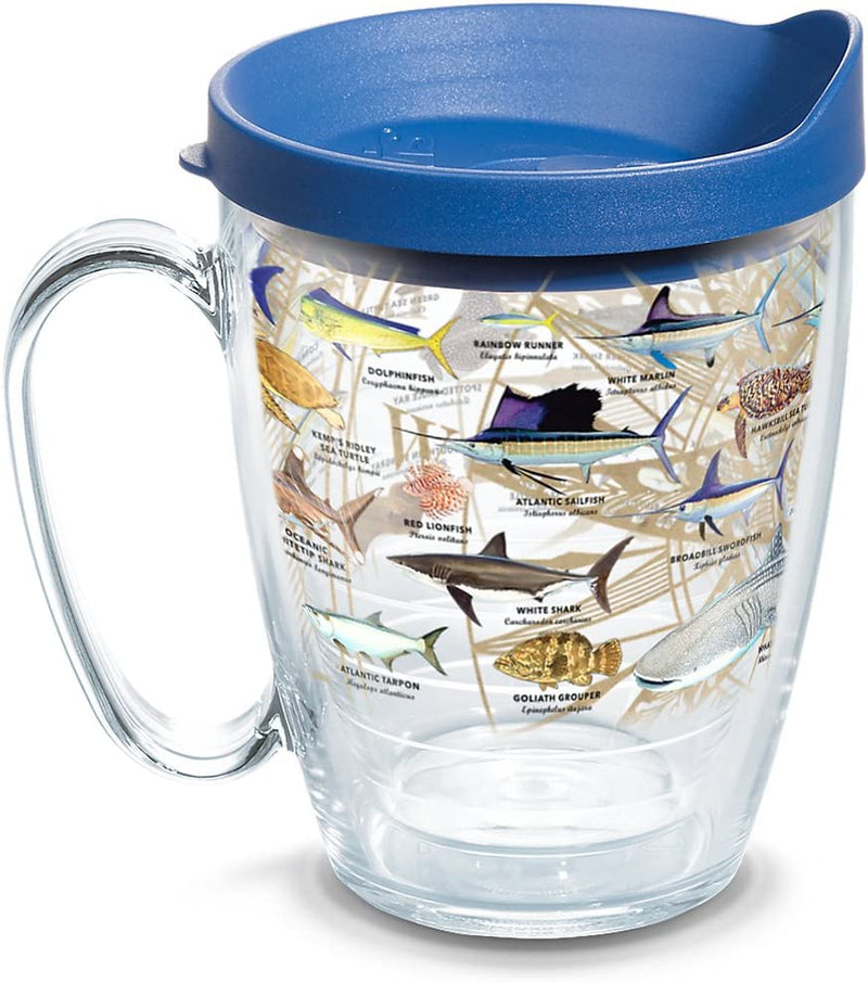 Tervis Made in USA Double Walled Guy Harvey Insulated Tumbler Cup Keeps Drinks Cold & Hot, 16Oz Mug - No Lid, Charts Home & Garden > Kitchen & Dining > Tableware > Drinkware Tervis Classic 16 oz Mug 