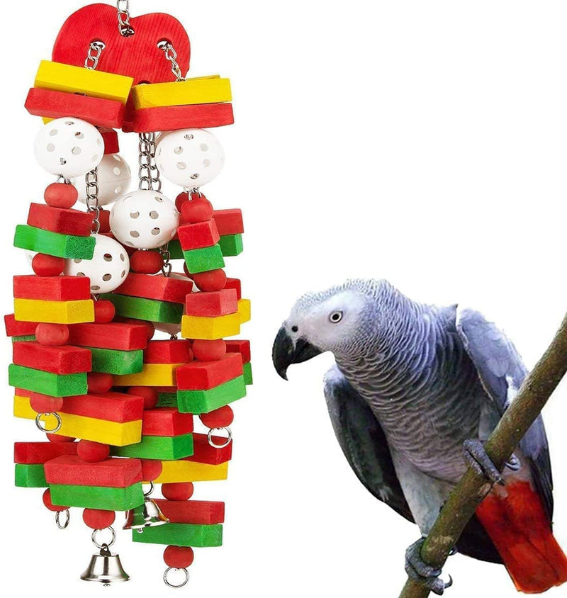 MQ Bird Parrot Toys with Nature Wood Bird Chewing Toys for Medium and Large Birds, Best Toys for African Grey, Parakeets, Parrots, Finch, Budgie, Cockatiels, Conures and Love Birds Animals & Pet Supplies > Pet Supplies > Bird Supplies > Bird Toys MQ Wooden Apple  