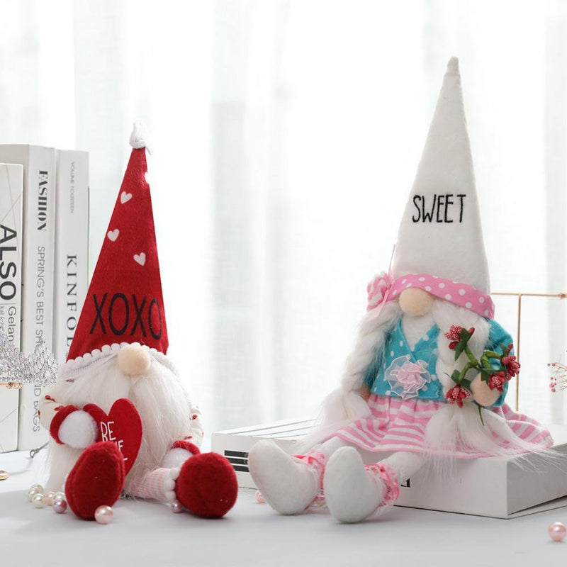 Gnomes Valentine'S Day Decoration, for Valentine'S Day Table Ornament Decor, Valentine'S Gift，Home Table Gnomes Decor, Confession Gift, Gift for Girl/Daughter Home & Garden > Decor > Seasonal & Holiday Decorations Jolly's   