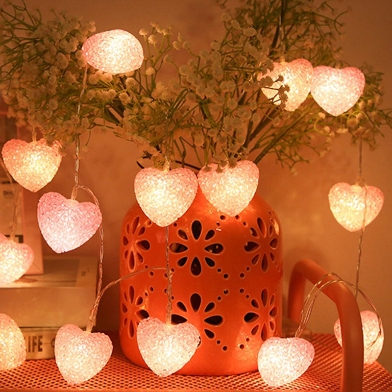 Harupink String Lights 10 Ft Red 20 Leds Clear Heart Shaped Twinkle Fairy Lights Battery Operated for Wedding Party Valentine'S Day Mother'S Day Decor Home & Garden > Decor > Seasonal & Holiday Decorations Harupink   