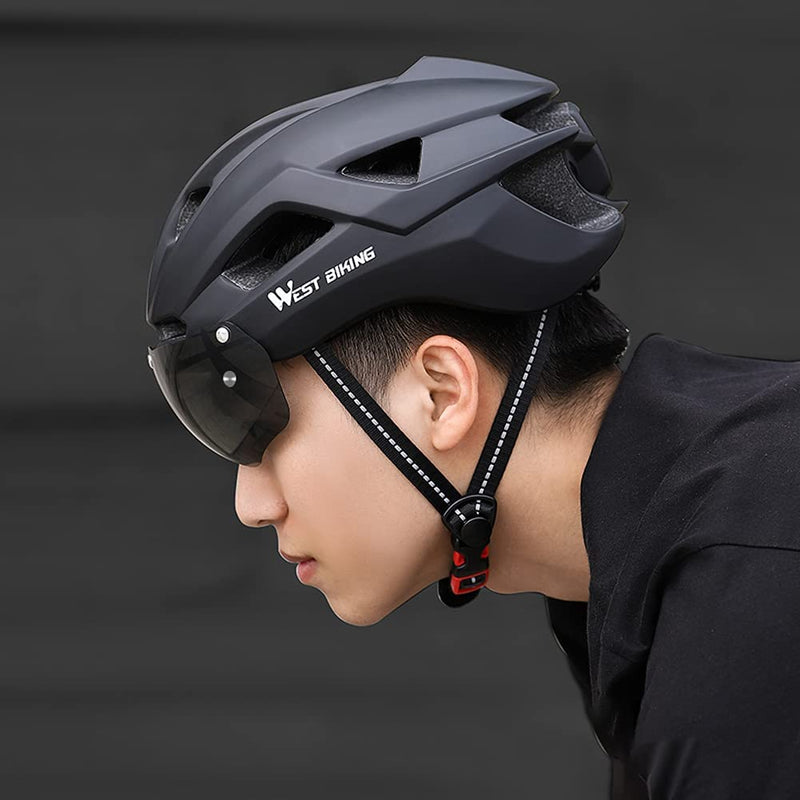 Mengk Bike Helmets MTB Road Bicycle Helmets Safety Cap Biking Protections Helmets with Glass Sporting Goods > Outdoor Recreation > Cycling > Cycling Apparel & Accessories > Bicycle Helmets MengK   
