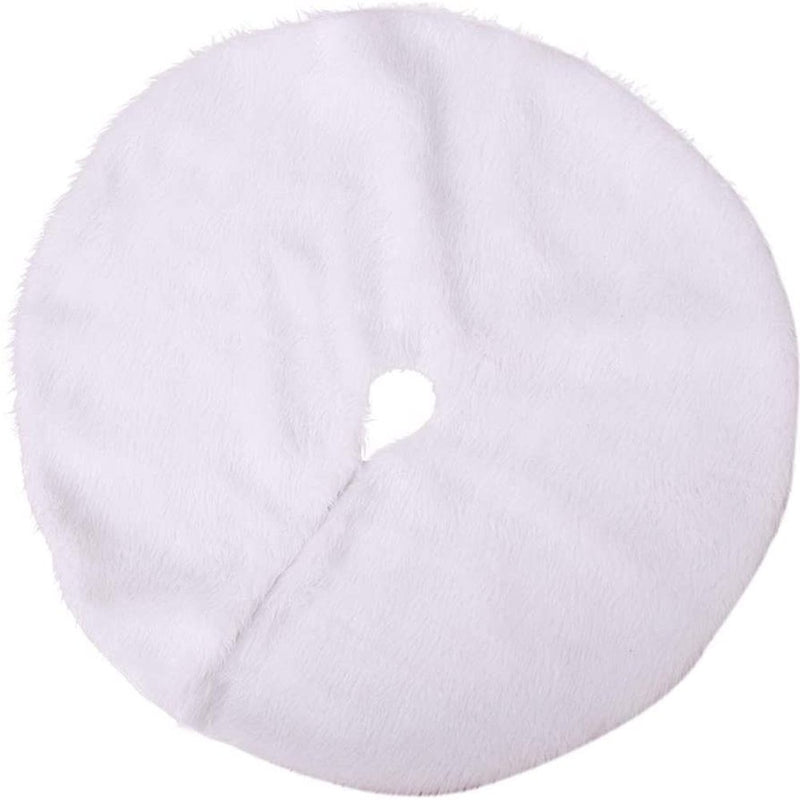 Dewadbow Christmas Tree Skirt White Claus Xmas round Stand Cover Holiday Home & Garden > Decor > Seasonal & Holiday Decorations > Christmas Tree Skirts Dewadbow   