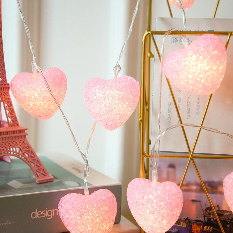 CNKOO String Lights Heart Shaped Lamp 4.92 Feet 10 Led Heart String Lights Indoor Outdoor Bedroom Party Wedding, Holidays and Valentines Day Party Favors Supplies,Pink Home & Garden > Decor > Seasonal & Holiday Decorations CNKOO   