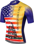 Cycling Jersey Short Sleeve USA Style Bike Tops with Pocket Reflective Stripe Sporting Goods > Outdoor Recreation > Cycling > Cycling Apparel & Accessories redorange Cd8098 Small 