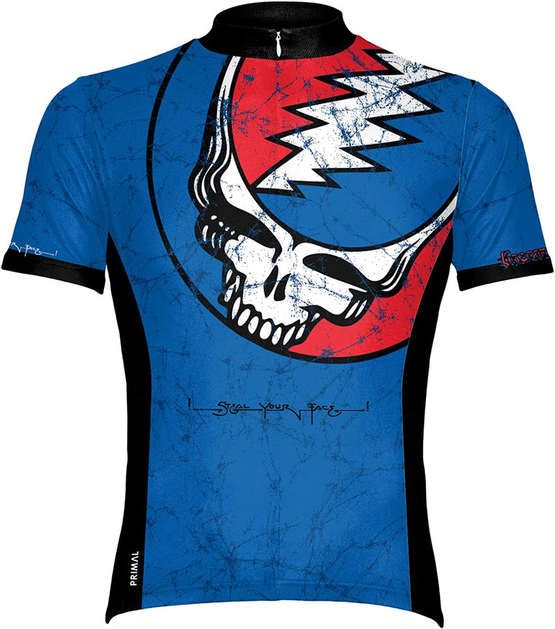 Primal Wear Cycling Jersey Grateful Dead Steal Your Face Skull Mens Short Sleeve Sporting Goods > Outdoor Recreation > Cycling > Cycling Apparel & Accessories Primal Wear Medium  