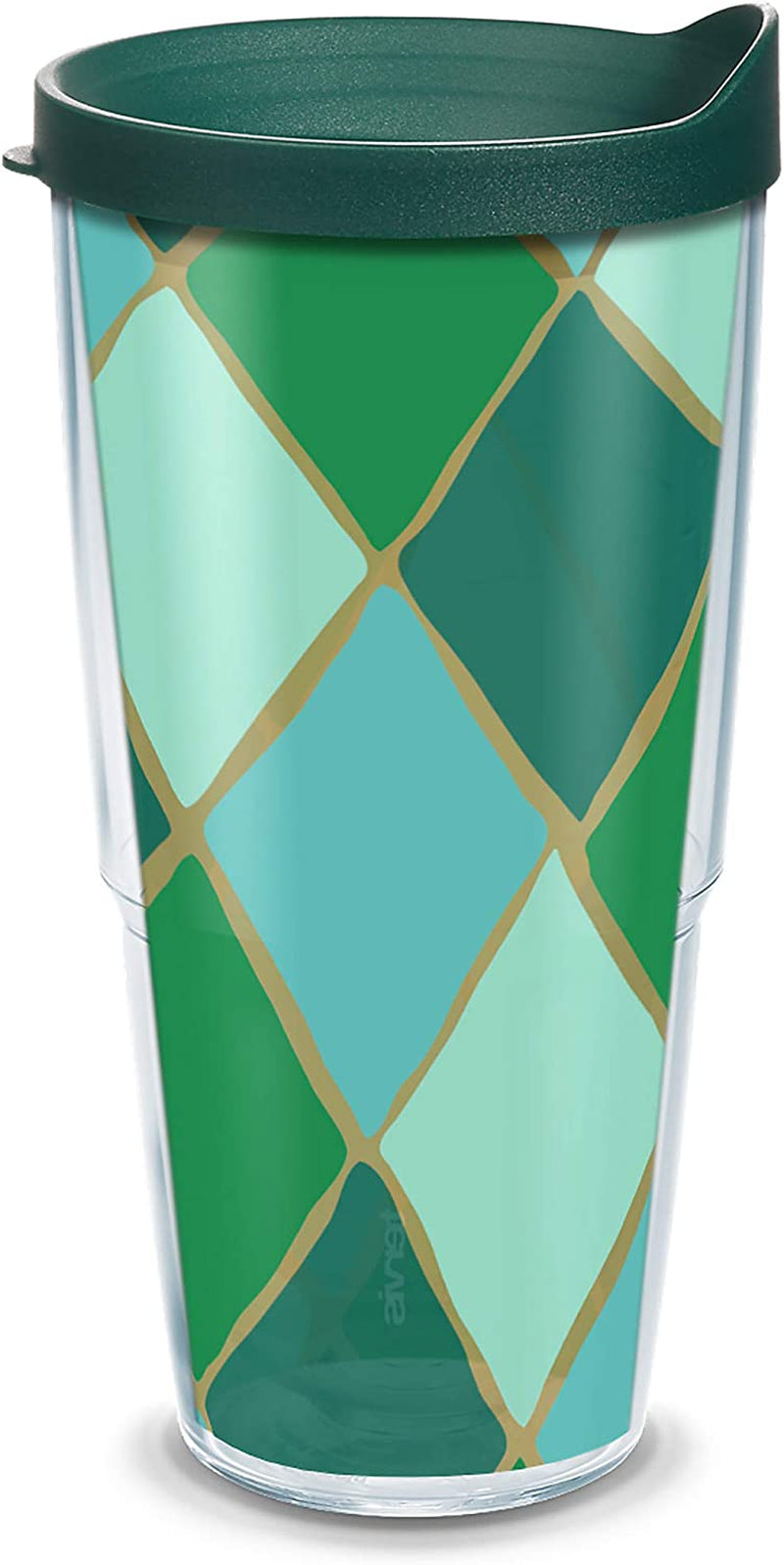 Tervis Coton Colors - Love Stripes Insulated Tumbler with Wrap and Red Lid, 16Oz, Clear Home & Garden > Kitchen & Dining > Tableware > Drinkware Tervis Emerald Diamond 24oz 