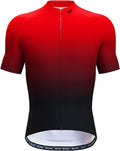 Lo.Gas Cycling Jersey Men Short Sleeve Bike Biking Shirts Full Zip with Pockets Road Bicycle Clothes Sporting Goods > Outdoor Recreation > Cycling > Cycling Apparel & Accessories Lo.gas 03 Gradient Red Small 