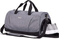 Sports Gym Bag with Wet Pocket & Shoes Compartment for Women & Men Sporting Goods > Outdoor Recreation > Winter Sports & Activities Leolake Grey  