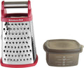 Kitchenaid Gourmet 4-Sided Stainless Steel Box Grater with Detachable Storage Container, 10 Inches Tall, Aqua Home & Garden > Household Supplies > Storage & Organization KitchenAid Pomegranate Box Box Grater