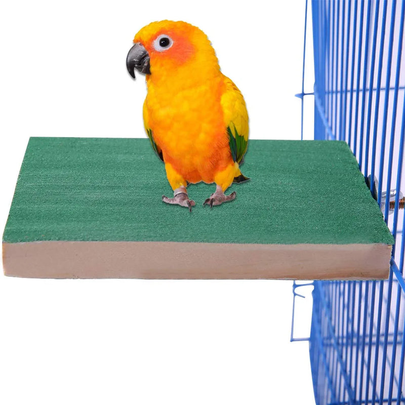 QBLEEV Bird Play Stands with Feeder Cups Dishes, Tabletop T Parrot Perch, Wood Bird Playstand Portable Training Playground, Bird Cage Toys for Small Cockatiels, Conures, Parakeets, Finch Animals & Pet Supplies > Pet Supplies > Bird Supplies QBLEEV bird shelf perch  
