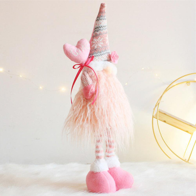 IMSHIE Valentine Gnome Mr and Mrs Scandinavian Tomte Elf Decorations 2 PCS Handmade Faceless Plush Doll Cute Valentine Gnome Plush Doll Decoration for Home Competent Home & Garden > Decor > Seasonal & Holiday Decorations IMSHIE   