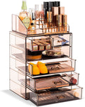 Sorbus Clear Cosmetic Makeup Organizer - Make up & Jewelry Storage, Case & Display - Spacious Design - Great Holder for Dresser, Bathroom, Vanity & Countertop (4 Large, 2 Small Drawers) Home & Garden > Household Supplies > Storage & Organization Sorbus Bronze Glow 4 Large, 2 Small Drawers 