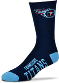FBF - NFL Deuce Adult Team Logo Crew Dress Socks Footwear for Men and Women Game Day Apparel Sporting Goods > Outdoor Recreation > Winter Sports & Activities FBF Tennessee Titans Large 