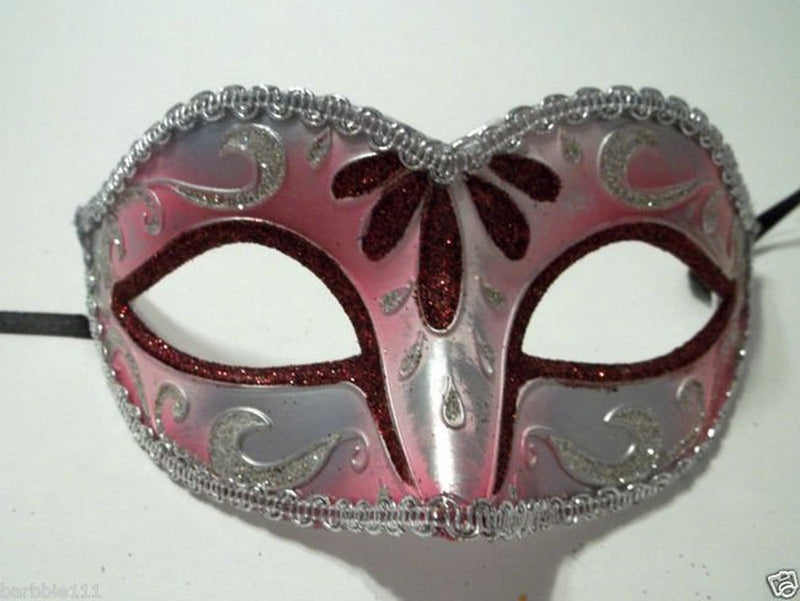 Dark Red Silver Pink Child Small Teen Adult Venetian Mask Masquerade Party Apparel & Accessories > Costumes & Accessories > Masks KBW Mask   