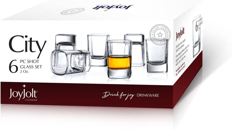 Joyjolt 6-Pack Heavy Base Shot Glass Set, 2-Ounce Shot Glasses Home & Garden > Kitchen & Dining > Barware JoyJolt   