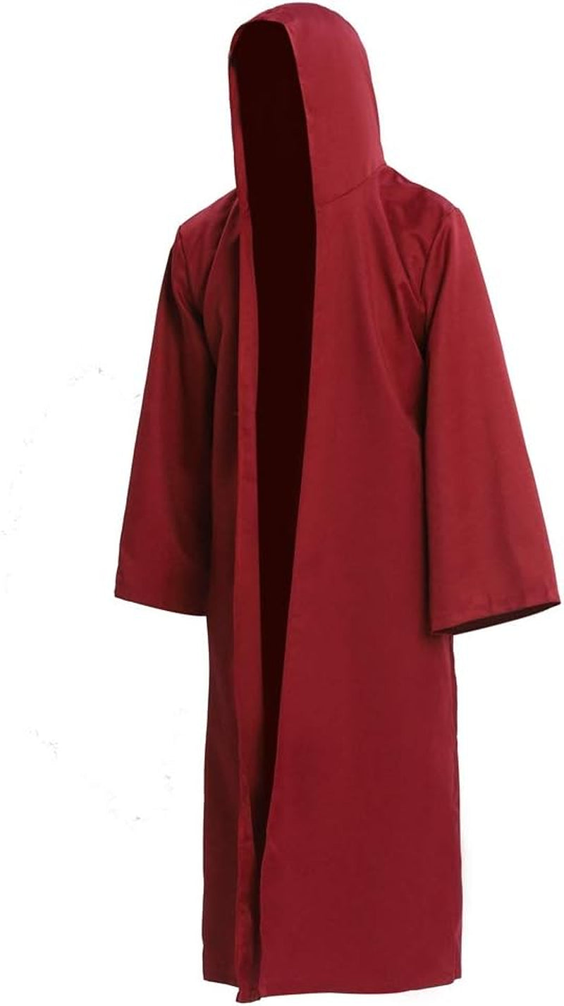 EONPOW Wizard Tunic Hooded Robe Halloween Cloak Cosplay Costumes  EONPOW Red Xx-Large 