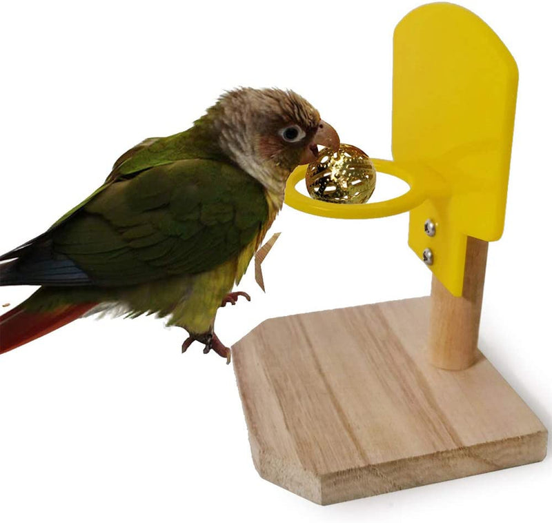 KIH Parrot Toys, Bird Trick Tabletop Toys Training Basketball Stacking Color Ring Toys Sets Skateboard Toys Stand Perch for Bird Parrot Budgie Parakeet Cockatiel Conure Lovebird Animals & Pet Supplies > Pet Supplies > Bird Supplies > Bird Toys KIH   