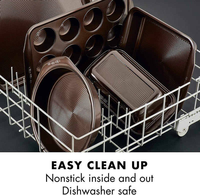 Circulon Nonstick Bakeware Set with Nonstick Cookie Sheets / Baking Sheets - 2 Piece, Chocolate Brown