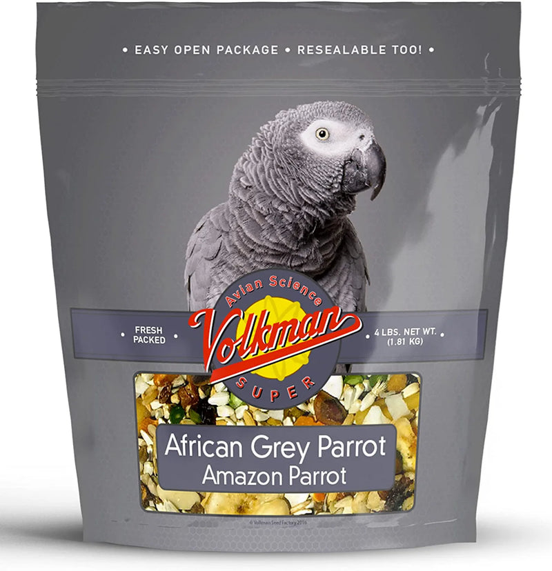 Volkman Avian Science Super African Grey Bird Food 4Lb Animals & Pet Supplies > Pet Supplies > Bird Supplies > Bird Food Volkman 3.99 Pound (Pack of 1)  