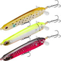 TRUSCEND Topwater Fishing Lures with BKK Hooks, Plopper Fishing Lure for Bass Catfish Pike Perch, Floating Minnow Bass Bait with Propeller Tail, Top Water Pencil Plopper Lures Freshwater or Saltwater Sporting Goods > Outdoor Recreation > Fishing > Fishing Tackle > Fishing Baits & Lures TRUSCEND E-3.9",0.56oz  