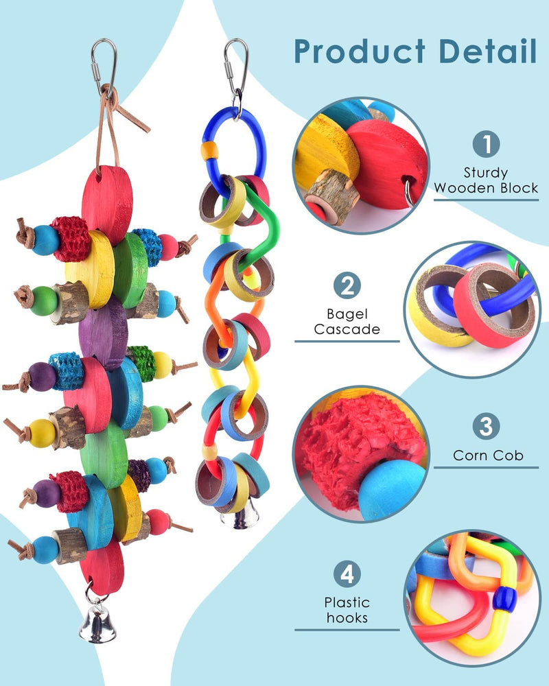 Bissap 2PCS Bird Chew Toys, Multicolored Bagel Cascade Bird Parrot Toy Biting Paper Cardboard Olympic Rings Conures Toys for Cockatiels Cockatoos Macaws and Similar Sized Pet Birds Animals & Pet Supplies > Pet Supplies > Bird Supplies > Bird Toys Bissap   