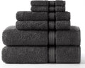 COTTON CRAFT Ultra Soft 6 Piece Towel Set - 2 Oversized Large Bath Towels,2 Hand Towels,2 Washcloths - Absorbent Quick Dry Everyday Luxury Hotel Bathroom Spa Gym Shower Pool - 100% Cotton - Charcoal Home & Garden > Linens & Bedding > Towels COTTON CRAFT Charcoal 6 Piece Towel Set 