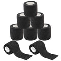Tattoo Grip Cover Wrap - Yuelong 6Pcs 2” X 5 Yards Disposable Cohesive Tattoo Grip Tape Wrap Elastic Bandage Rolls Self-Adherent Tape for Tattoo Machine Grip Tube Accessories, Sports Tape Sporting Goods > Outdoor Recreation > Winter Sports & Activities Yuelong Black 8  