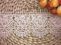 9CM Width Europe Crown Pattern Inelastic Embroidery Lace Trim,Curtain Tablecloth Slipcover Bridal DIY Clothing/Accessories.(4 Yards in one Package) (White) Arts & Entertainment > Hobbies & Creative Arts > Arts & Crafts Little lane lace Ginkgo  
